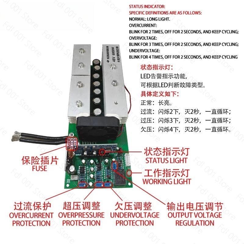 24V 48V 60V 72V 90V DC'den AC' - Pure Sine Wave Inverter 5000W 48V 220V incelemesi ve fiyatı